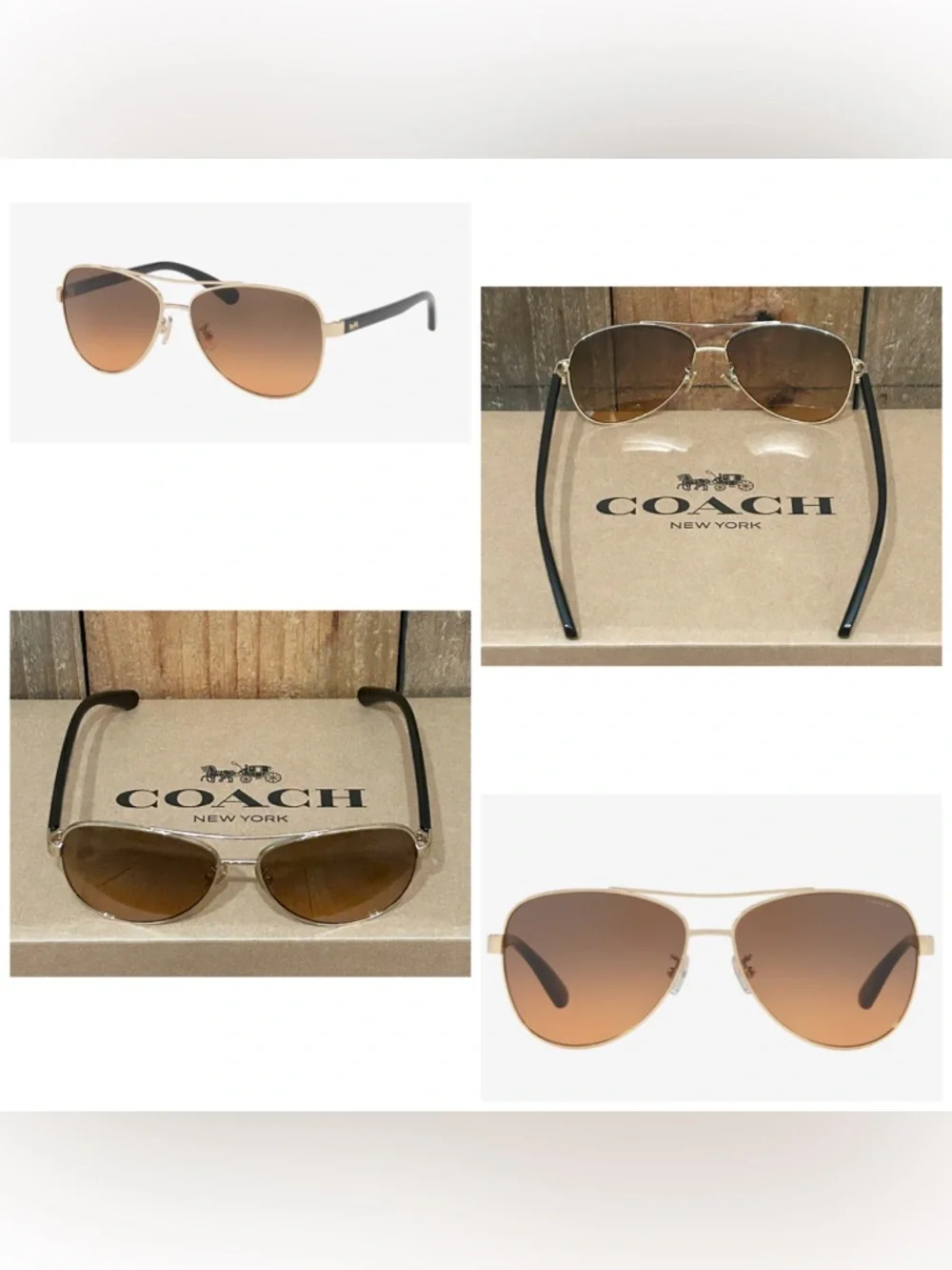 Coach. 5 Piece: Ellie File Bag with Free Sunglasses, Case, Wristlet & Dust Bag. - Picture 14 of 16